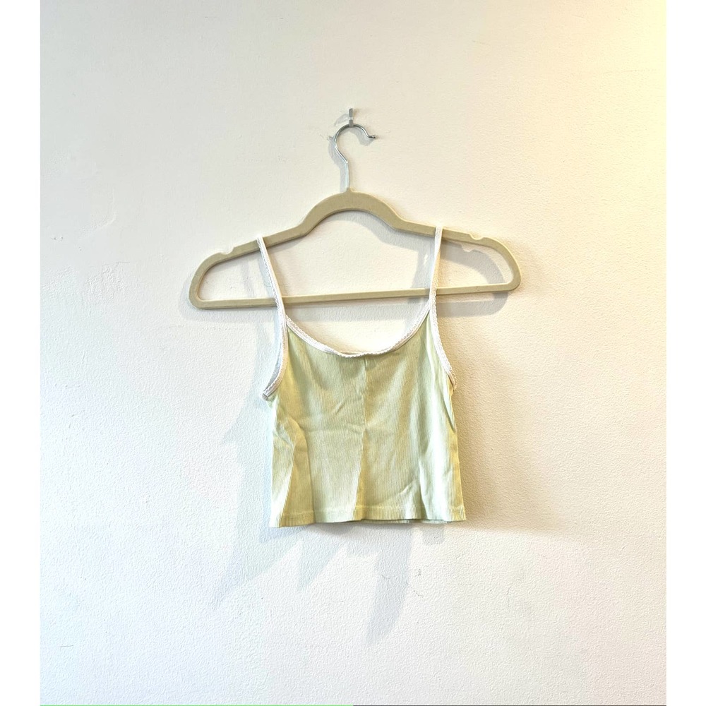 lime green cropped tank top
